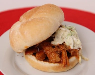 BBQ Pulled Chicken Sandwiches Recipe – Laura Vitale – Laura in the Kitchen Episode 418