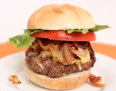 Caramelized Onion Burger Recipe – Laura Vitale – Laura in the Kitchen Episode 632