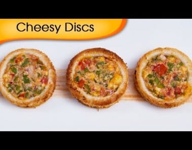 Cheesy Discs – Easy To Make Baked Bread Appetizer By Ruchi Bharani