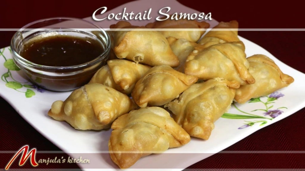 Cocktail Samosa (Green Peas) Indian Appetizer Recipe by Manjula