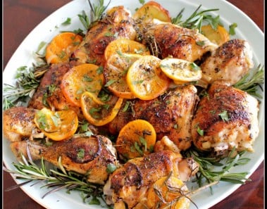 Easy Chicken Recipes — Herb and Citrus Oven Roasted Chicken Parts Recipe