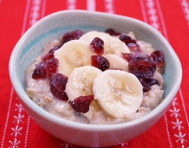 Healthy Oatmeal Breakfast Recipe: Banana Cranberry: Easy: How To: Diane Kometa-Dishin’ With Di #37