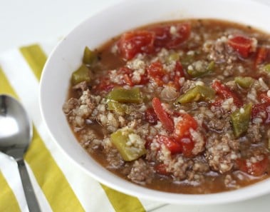 How To Make Stuffed Pepper Soup | Main Dish | Six Sisters Stuff