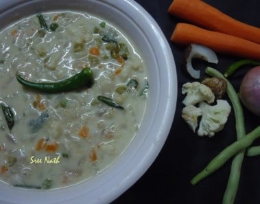 Kerala Vegetable Stew / Stew / Naadan Kerala Veg Ishtu – Side dish for breakfast