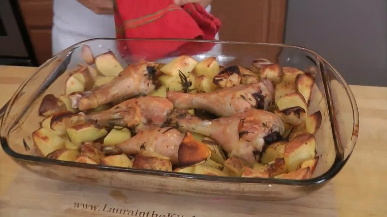 Roasted Chicken and Potato Bake Recipe by Laura Vitale Laura in the Kitchen Ep 199 Recipe Flow