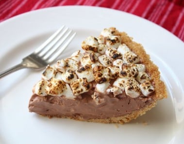 S’more Ice Cream Pie – Frozen Graham Cracker, Chocolate, Marshmallow Pie