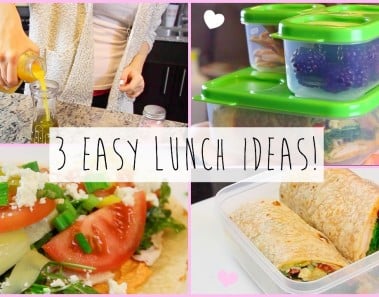 3 Healthy + Easy Lunch Ideas For Work & School!