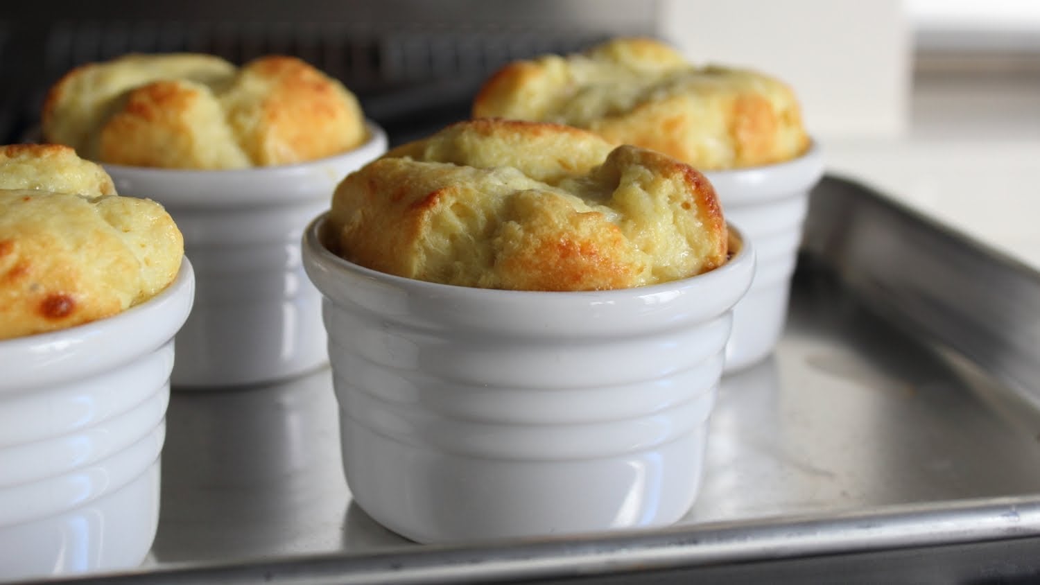 Apple &amp; Cheddar Cheese Souffles - Easy Appetizer or Dessert Cheese ...