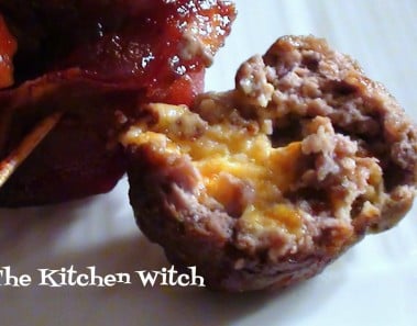Bacon Wrapped Jalapeno and Cheese Stuffed Meatball Recipe ~The Kitchen Witch~ Christmas Appetizers