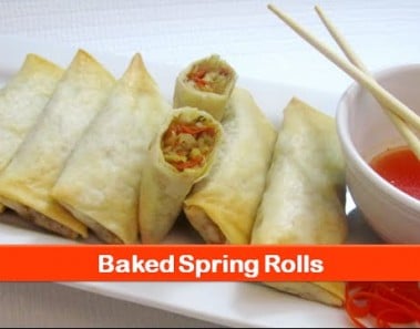Baked spring rolls recipe/Easy healthy vegetable roll recipes/evening snacks ideas-let’s be foodie