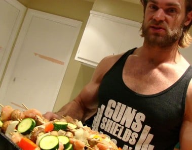 BBQ Grilled Chicken & Veggie Skewers Recipe