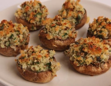 Breadcrumb Stuffed Mushrooms Recipe – Laura Vitale – Laura in the Kitchen Episode 330