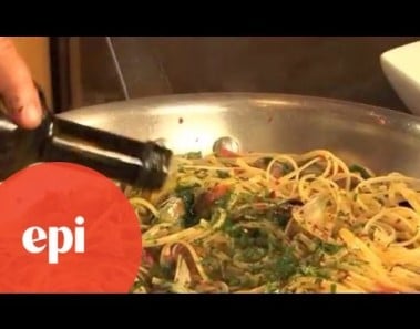 Chef Mario Batali Shows How to Make Linguine with Clams