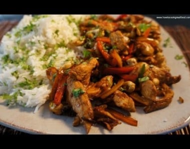 Chicken & Cashew Nut Stir Fry recipe Asian easy to cook food soy sauce