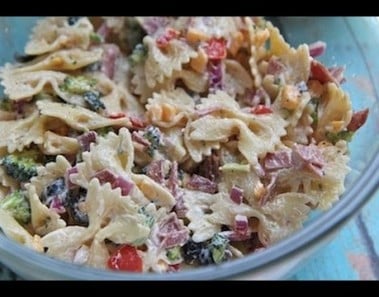 Creamy Bacon Cheddar Ranch Pasta Salad Recipe