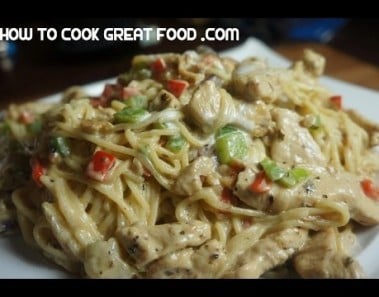 Creamy Chicken Pasta Recipe  – Super fast Cream Spaghetti