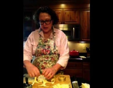 Easy and Elegant Mushroom Onion Greyere Tartlet Appetizer on Puff Pastry