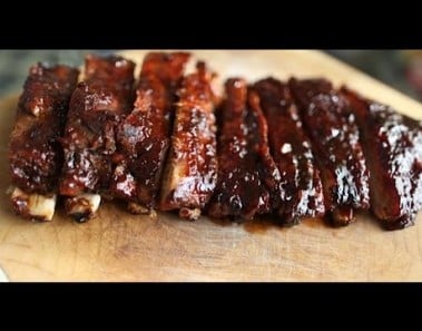 Grill to Oven Baked Spare Ribs-Recipe