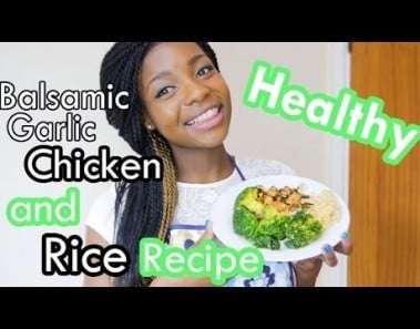 Healthy Balsamic Garlic Chicken and Rice Recipe