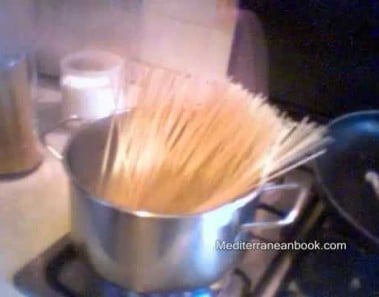 Healthy Mediterranean diet recipe with Italian Pasta