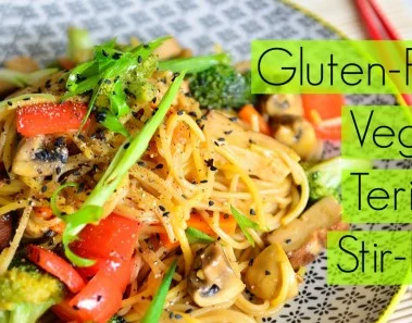 Healthy Vegan Gluten-Free Teriyaki Noodles & Vegetables Stir Fry ♡ Vegan Recipes