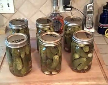 Homemade Dill Pickles.