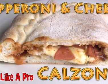 How To Make Cheese And Pepperoni Calzones ( Cheese and pepperoni pizzas folded )
