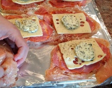 How to make Chicken Cordon Bleu with a Cream Mushroom Sauce