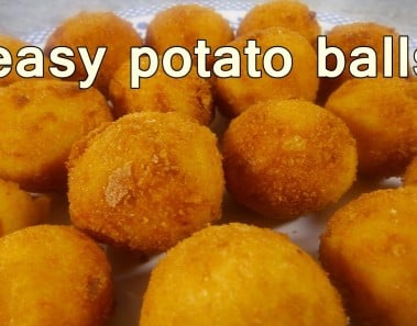 how to make fried POTATO BALLS recipe – easy food recipes for beginners to make at home