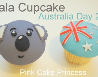 Koala Cupcake How to by Pink Cake Princess for Australia Day 2015