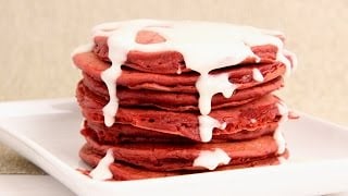 Red Velvet Pancakes Recipe - Laura Vitale - Laura in the Kitchen Episode 876