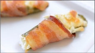 Bacon Wrapped Cream Cheese Filled Jalapenos | Party Bites and Appetizers