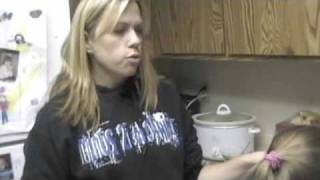 3women3dishes- pasta, apple dessert, cheese bread