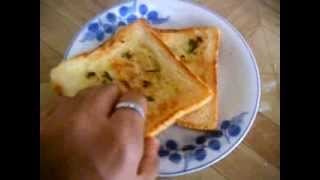 Garlic bread toast [Healthy breakfast recipe]