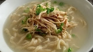 Korean Chicken Noodle Soup from Scratch (Kalguksu: 칼국수)