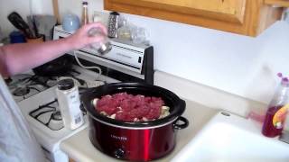 Crock-Pot Recipe: Zucchini with Eggplant, Mushrooms, Ground Beef, and Spaghetti Sauce