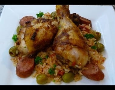 Spanish Rice with Chicken and Sausage Recipe, how to,