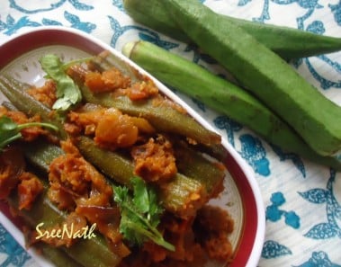 Stuffed Lady’s Finger Recipe / Stuffed Bhindi / Stuffed Okra – Side dish Variety