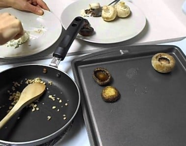 Stuffed mushroom appetizer