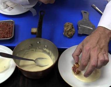 3 Michelin star Yannick Alléno prepares truffles