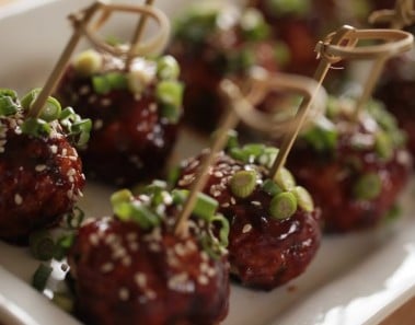 Asian Chicken Meatballs Recipe || KIN EATS