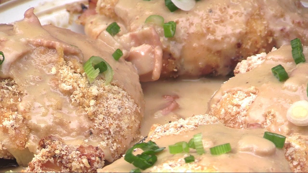 Chicken Cordon Bleu with Bacon and Scallion Crème Gravy Recipe Flow