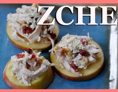 Chicken Salad on Apple Slices – Healthy Snack (FM)