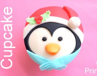 Christmas Cupcakes – How to Make a Penguin Cupcake by Pink Cake Princess