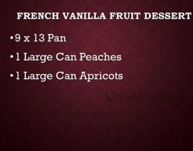 French Vanilla Fruit Dessert – Fruit Recipes – French Recipes