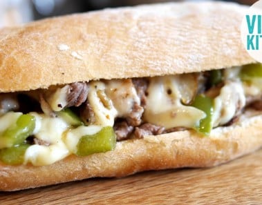 HOMEMADE PHILLY CHEESE STEAK SANDWICH RECIPE