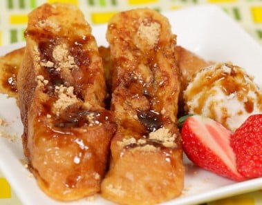 Japanese-inspired French Toast Recipe フレンチトースト（黒蜜＆きな粉）作り方 レシピ