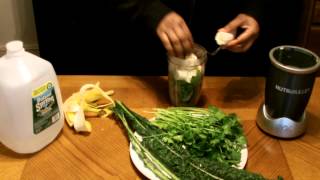 Nutribullet Recipes - Kale Banana & Parsley Green Smoothie