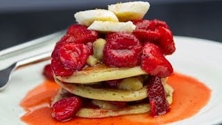 Best Ever 2 Ingredient EASY Pancakes Recipe (No dairy or eggs)