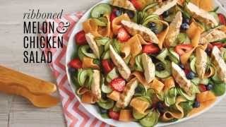 Recipe Demo: Ribboned Melon & Chicken Salad
